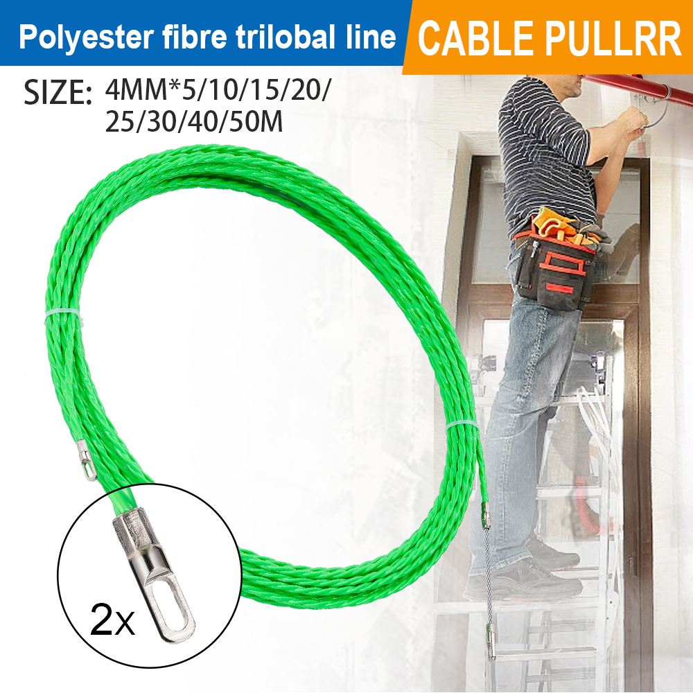 Power Tools Green - 4MM 유리섬유 피쉬 테이프 케이블 풀러