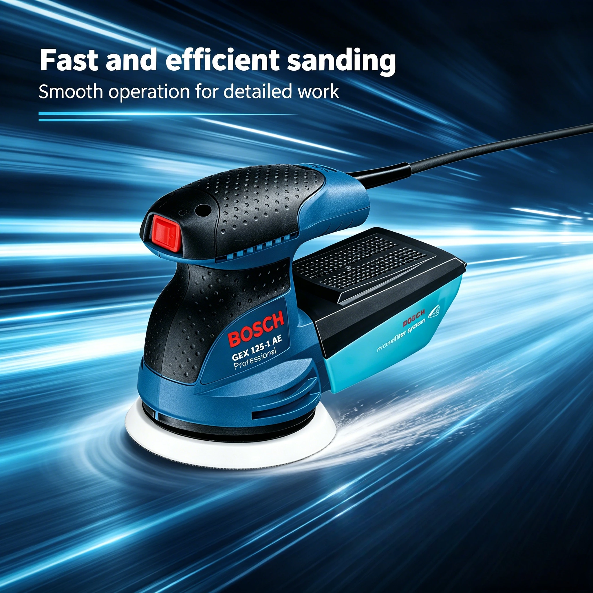 Random Orbital Sander - 보쉬 GEX 125-1AE 편심 샌딩 머신,