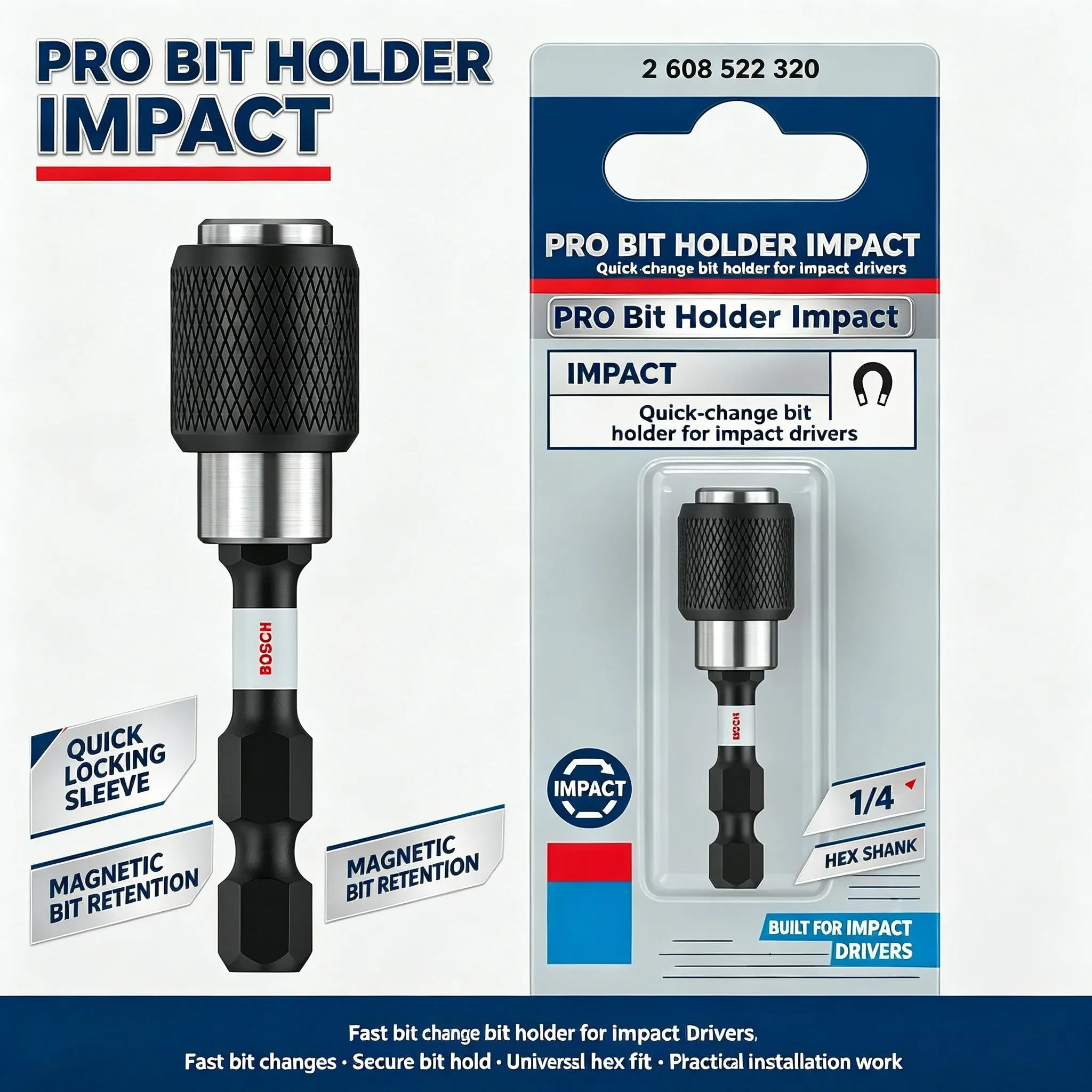 보쉬(BOSCH) 2608522320 프로용 비트 홀더 - Power Tools Impact 리뷰 및 가격