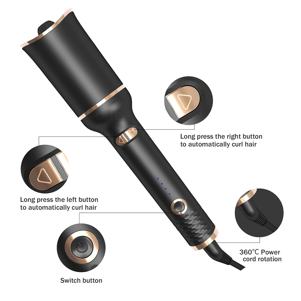 자동 회전 세라믹 헤어 컬러 자동 컬링 아이언 스타일링 - Power Tools Uk 리뷰 및 가격