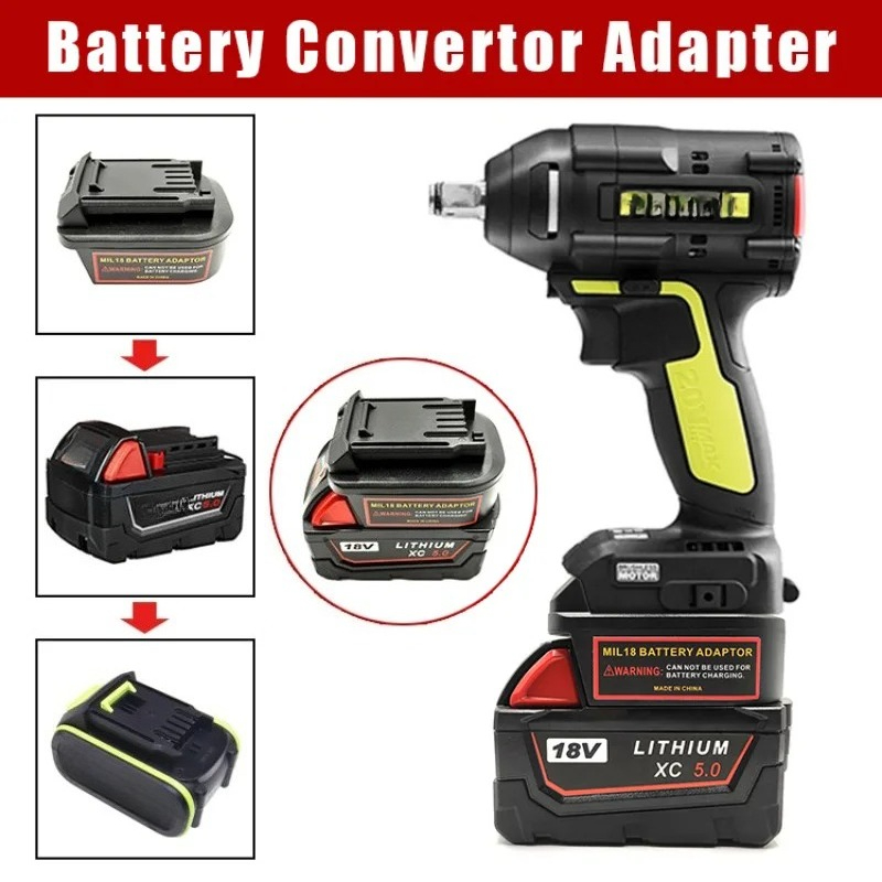 밀워키 18V 리튬 이온 배터리용 배터리 어댑터 변환기 - Power Tools Green 리뷰 및 가격