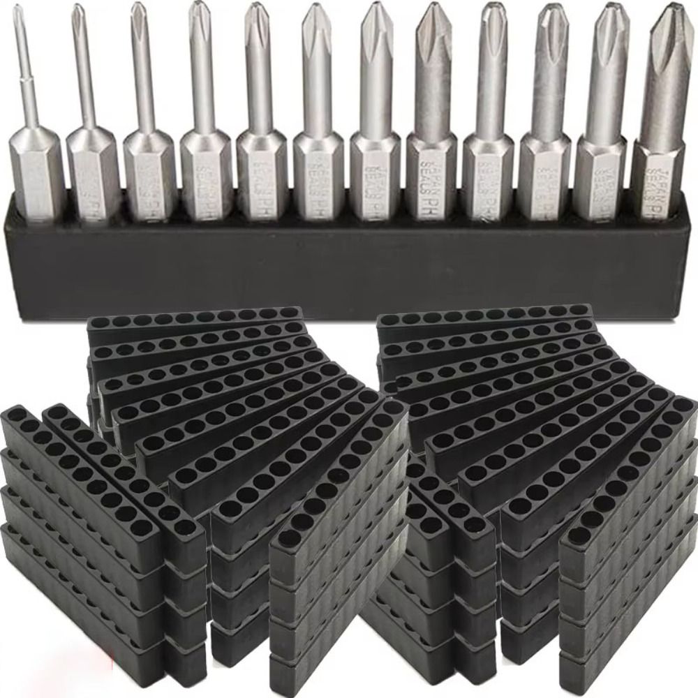 8/10/12홀 드릴 비트 보관대 DIY 6.35mm  - Power Tools Organizer Diy 리뷰 및 가격
