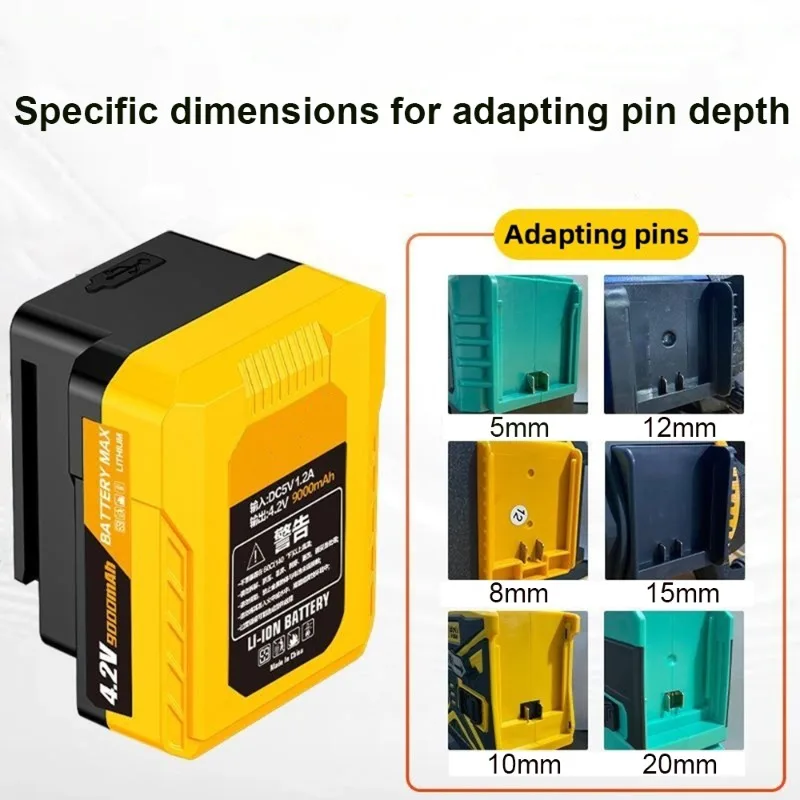 실제 용량 9000mAh 충전식 레이저 레벨 배터리 8 - Power Tools Green 리뷰 및 가격
